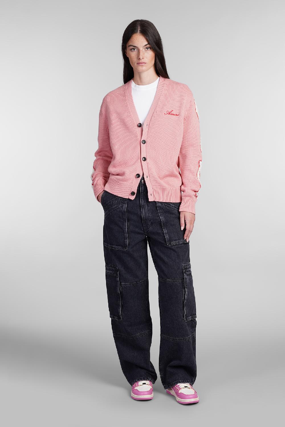 Deliberti Amiri Cardigan in lana rosa cod. 405355 - Deliberti The Luxury Shopping Prezzo Ridotto
