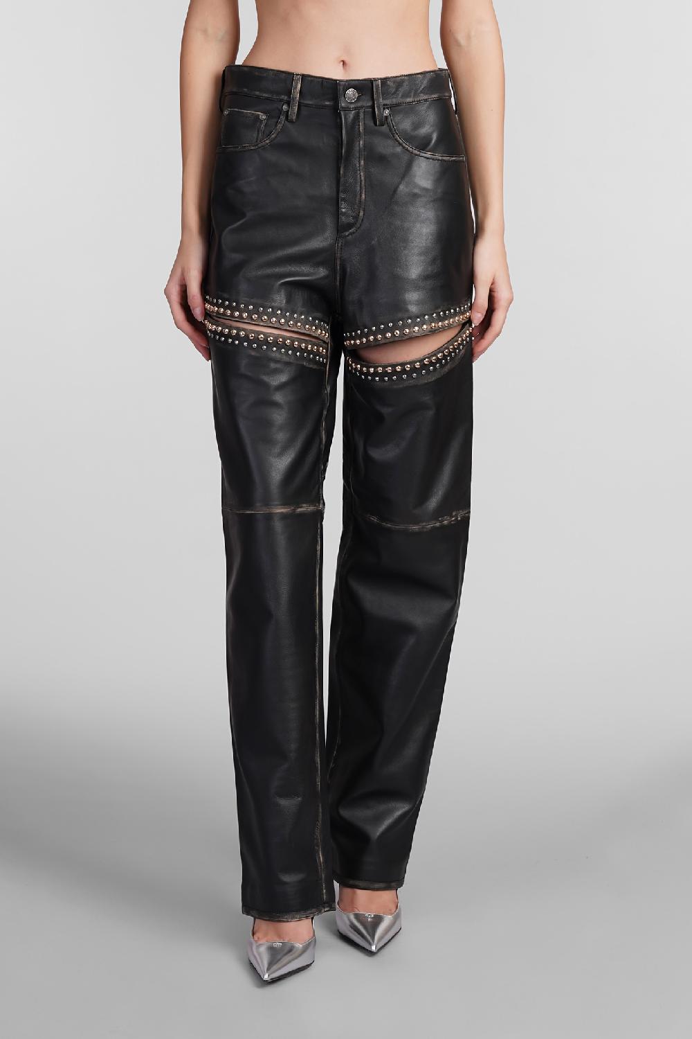 Deliberti Area Pantalone in pelle nera cod. 409264 - Deliberti The Luxury Shopping