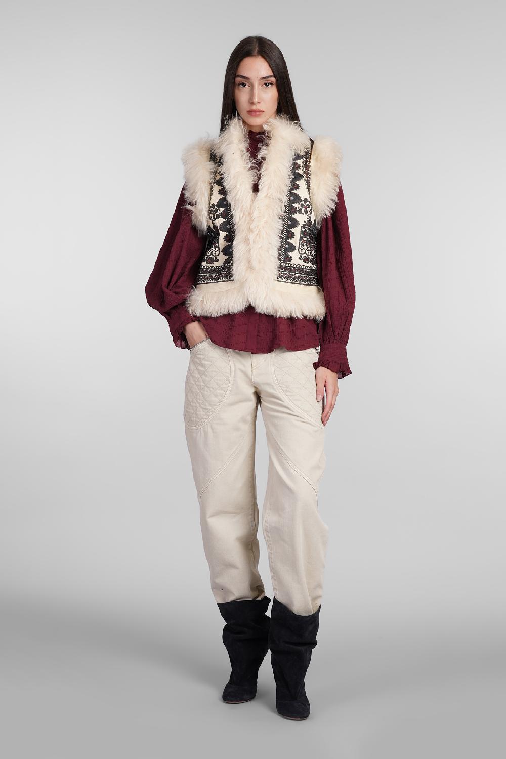 Deliberti Antik Batik Gilet sandor in cotone beige cod. 406697 - Deliberti The Luxury Shopping Vendita
