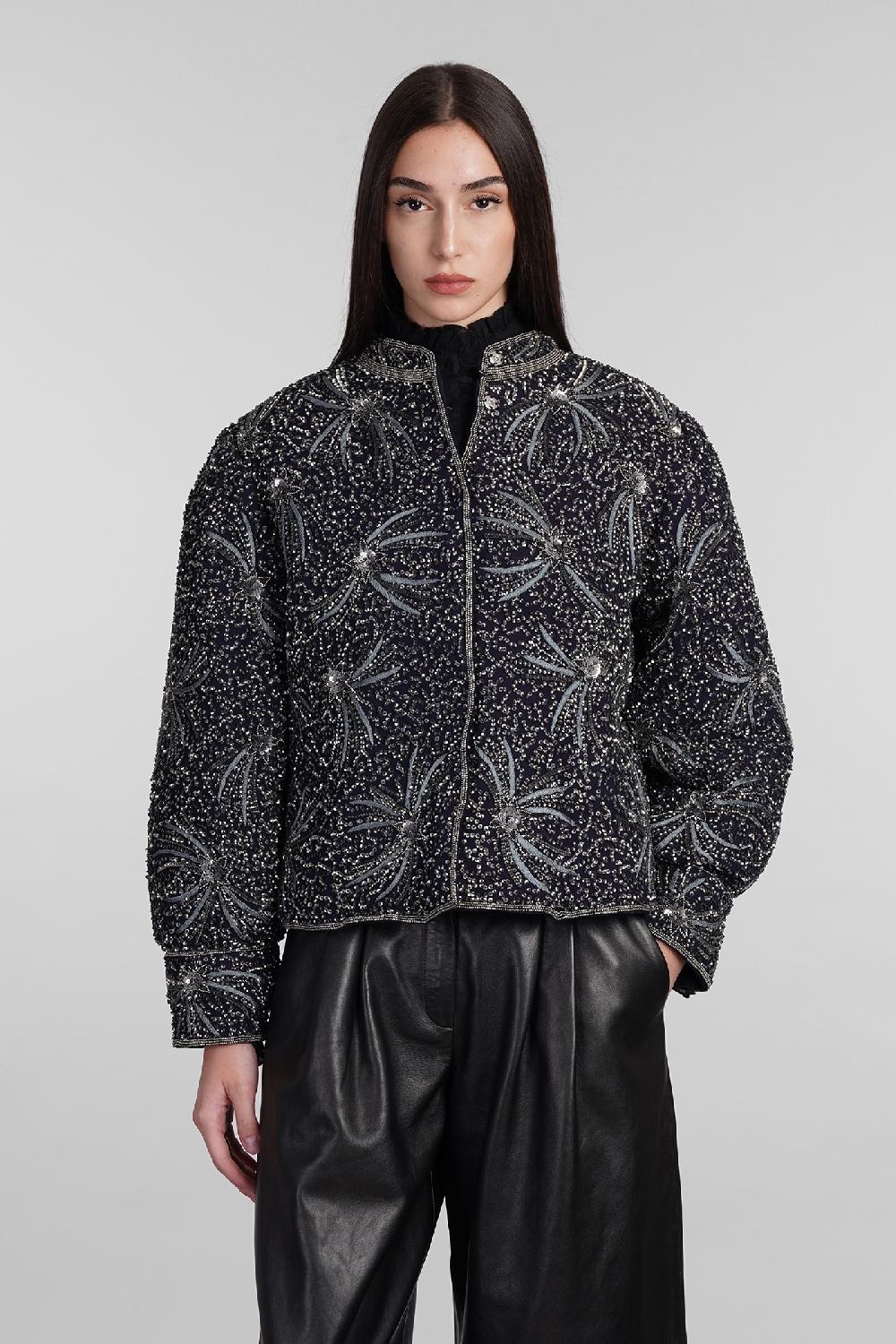 Deliberti Antik Batik Giacca casual matari in viscosa blu cod. 406695 - Deliberti The Luxury Shopping