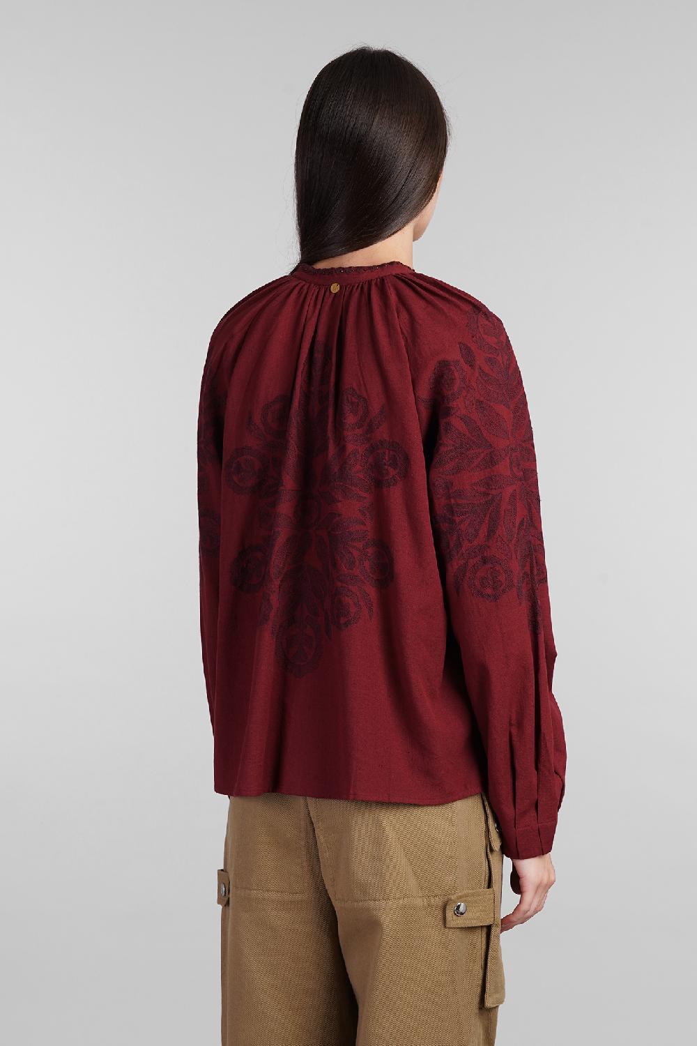 Deliberti Antik Batik Camicia eglantine in cotone bordeaux cod. 406692 - Deliberti The Luxury Shopping Soddisfazione Garantita