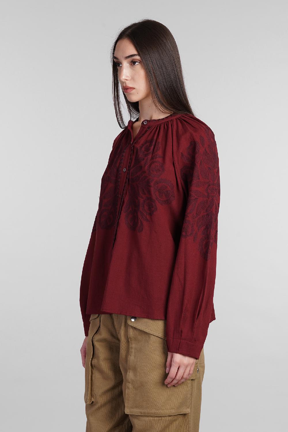 Deliberti Antik Batik Camicia eglantine in cotone bordeaux cod. 406692 - Deliberti The Luxury Shopping Soddisfazione Garantita