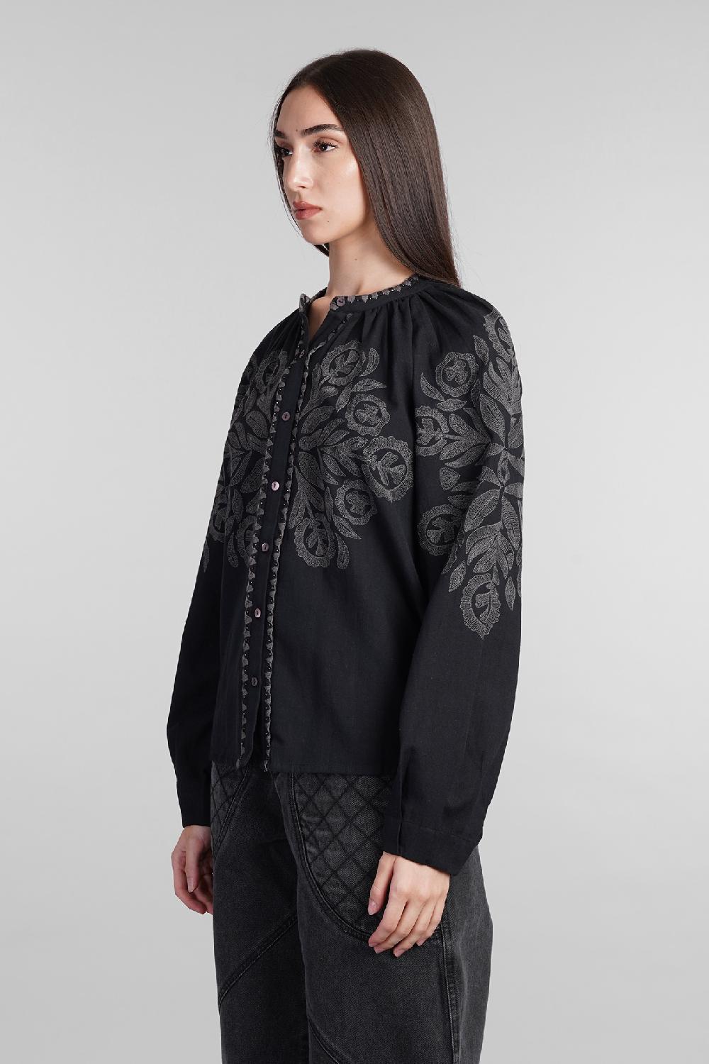 Deliberti Antik Batik Camicia eglantine in cotone nero cod. 406693 - Deliberti The Luxury Shopping Qualità Garantita