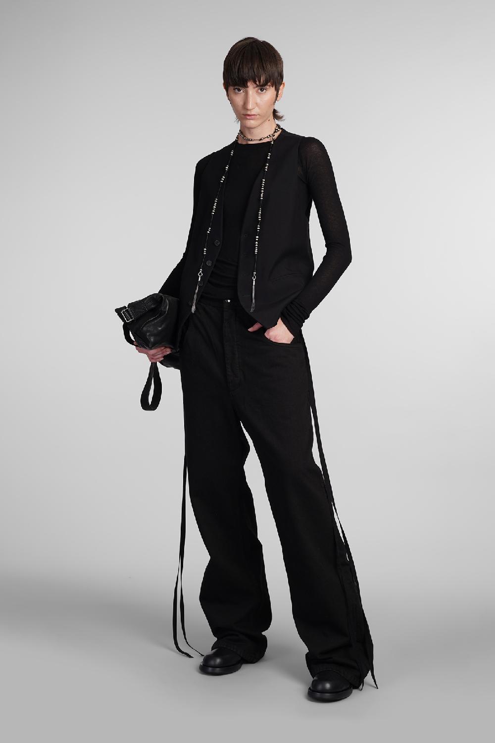 Deliberti Ann Demeulemeester Jeans polly in cotone nero cod. 406851 - Deliberti The Luxury Shopping Promozione Limitata