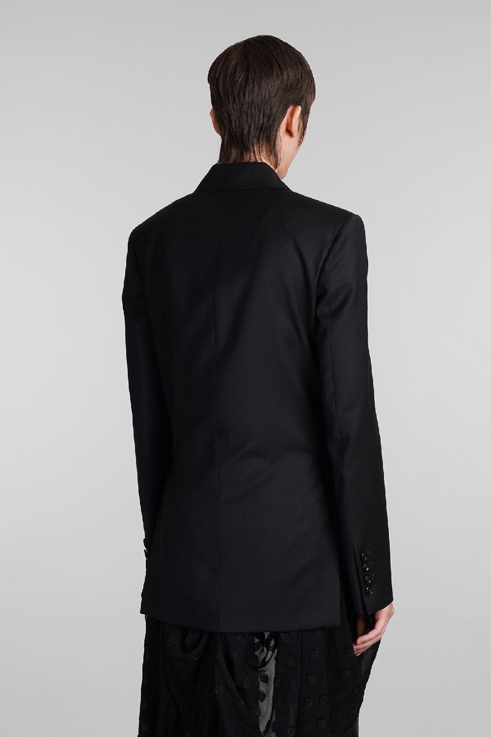 Deliberti Ann Demeulemeester Blazer elin in lana nera cod. 409432 - Deliberti The Luxury Shopping Prezzo Ridotto