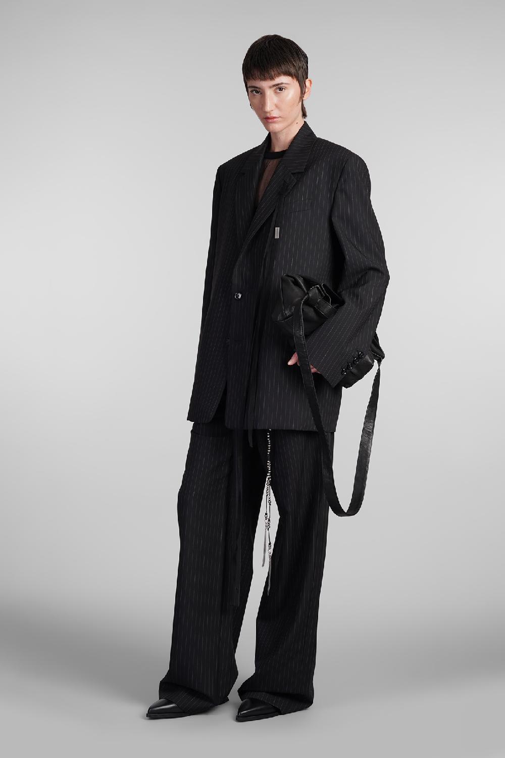 Deliberti Ann Demeulemeester Pantalone linna in lana nera cod. 409434 - Deliberti The Luxury Shopping Convenienza