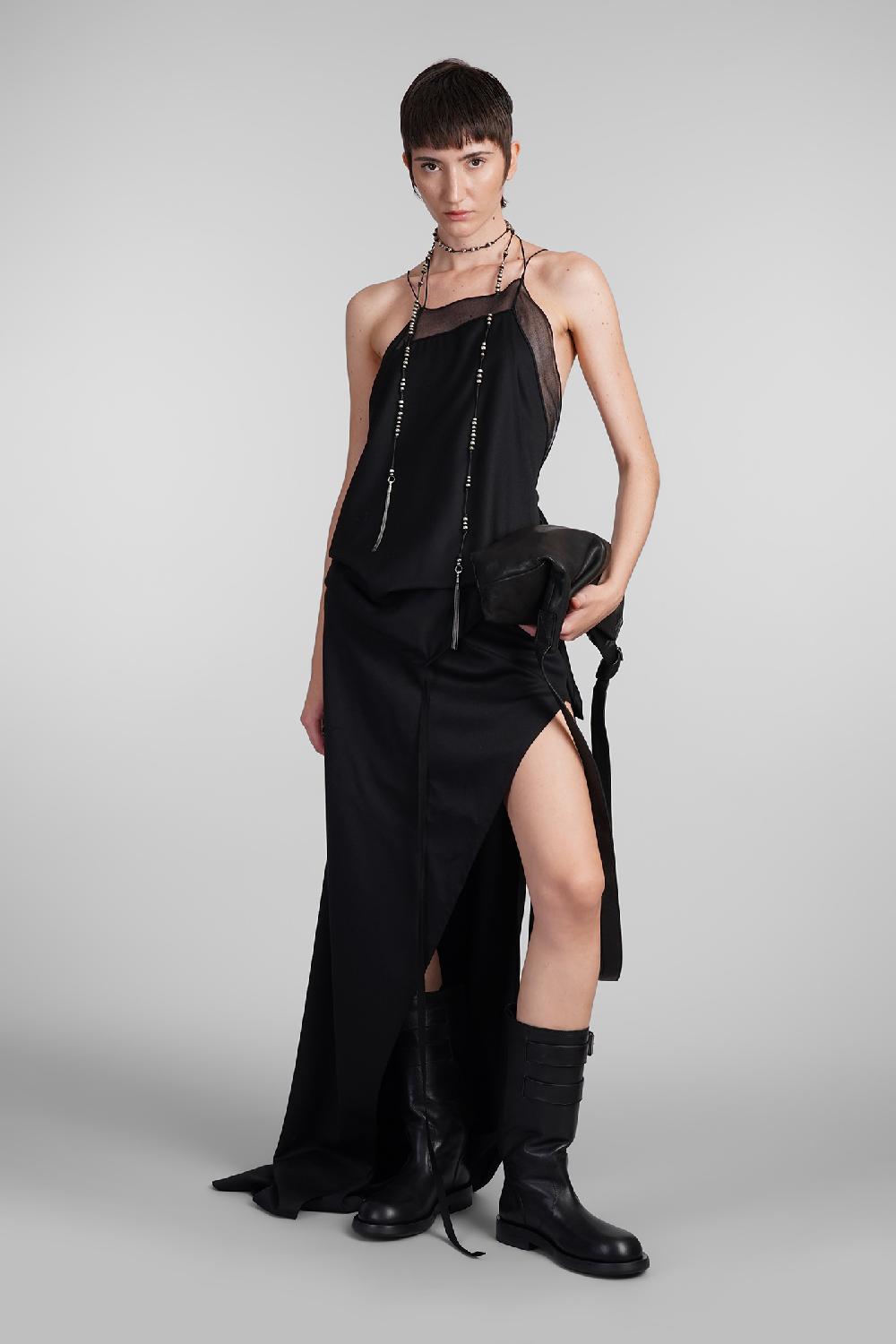 Deliberti Ann Demeulemeester Abito lief in lana nera cod. 409435 - Deliberti The Luxury Shopping Novità