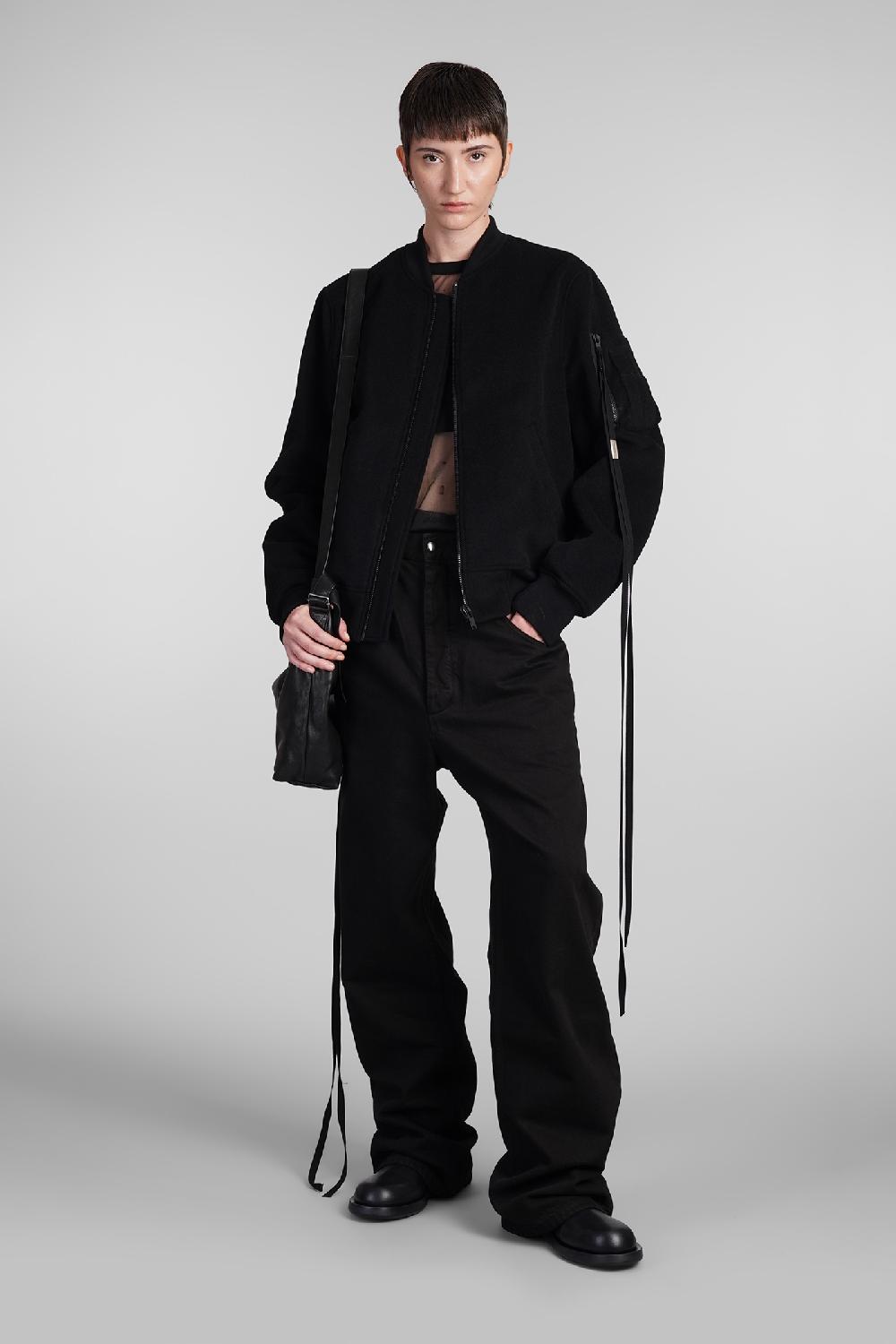 Deliberti Ann Demeulemeester Bomber barbara in lana nera cod. 409444 - Deliberti The Luxury Shopping Sconto