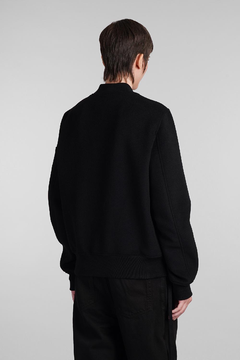 Deliberti Ann Demeulemeester Bomber barbara in lana nera cod. 409444 - Deliberti The Luxury Shopping Sconto