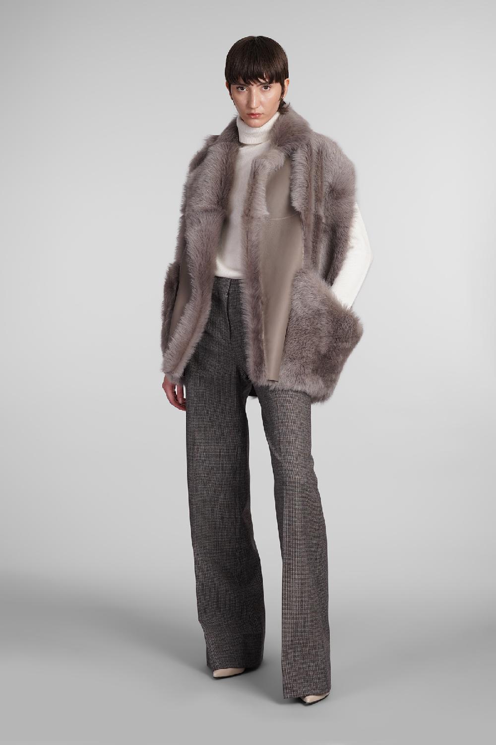 Deliberti Blancha Pelliccia in pelle taupe cod. 407903 - Deliberti The Luxury Shopping Offerta