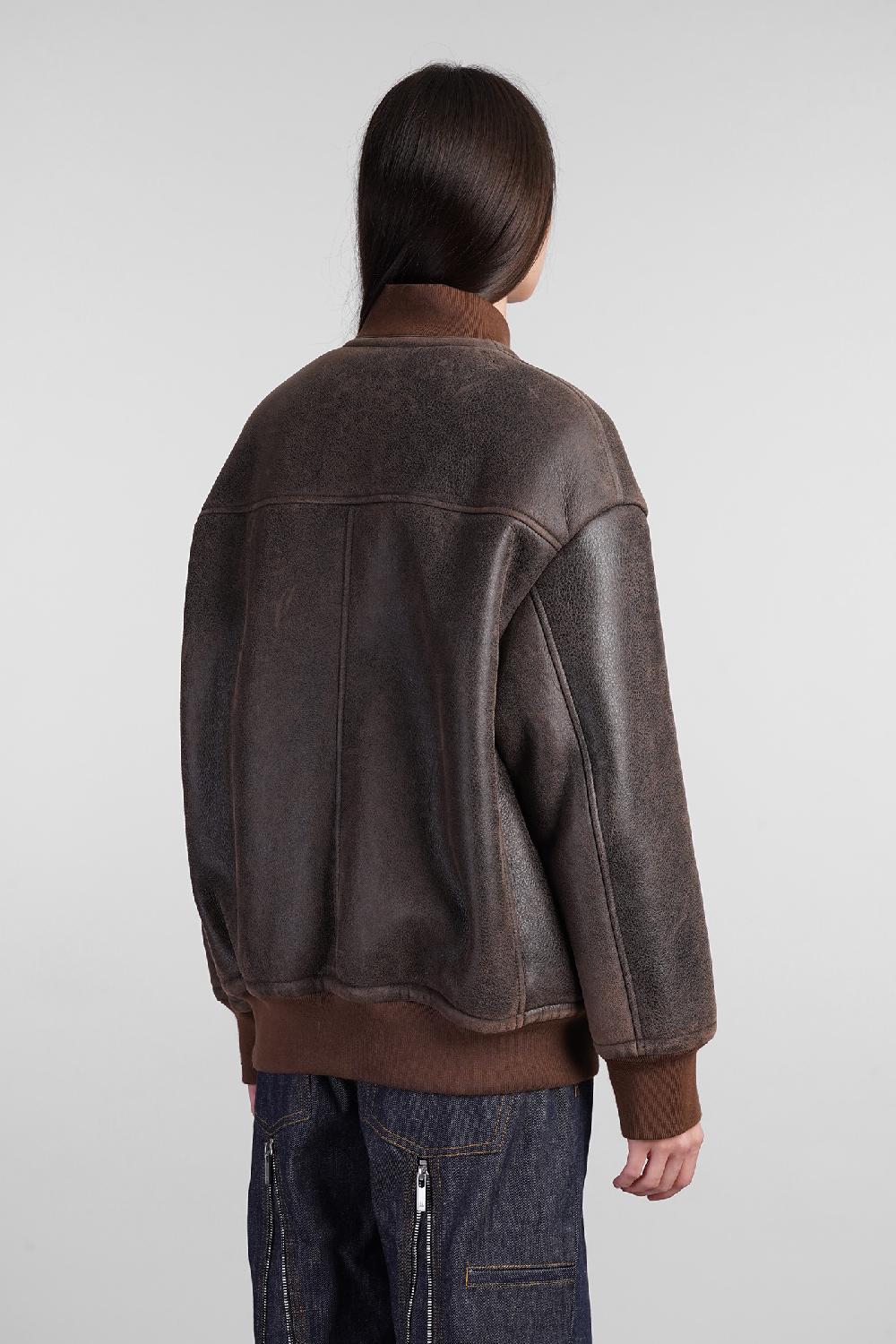 Deliberti Blancha Bomber in pelle marrone cod. 407906 - Deliberti The Luxury Shopping Outlet