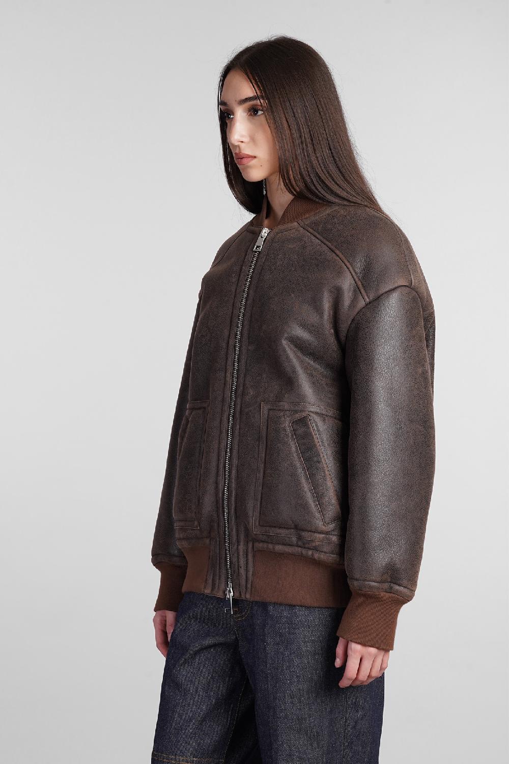Deliberti Blancha Bomber in pelle marrone cod. 407906 - Deliberti The Luxury Shopping Outlet