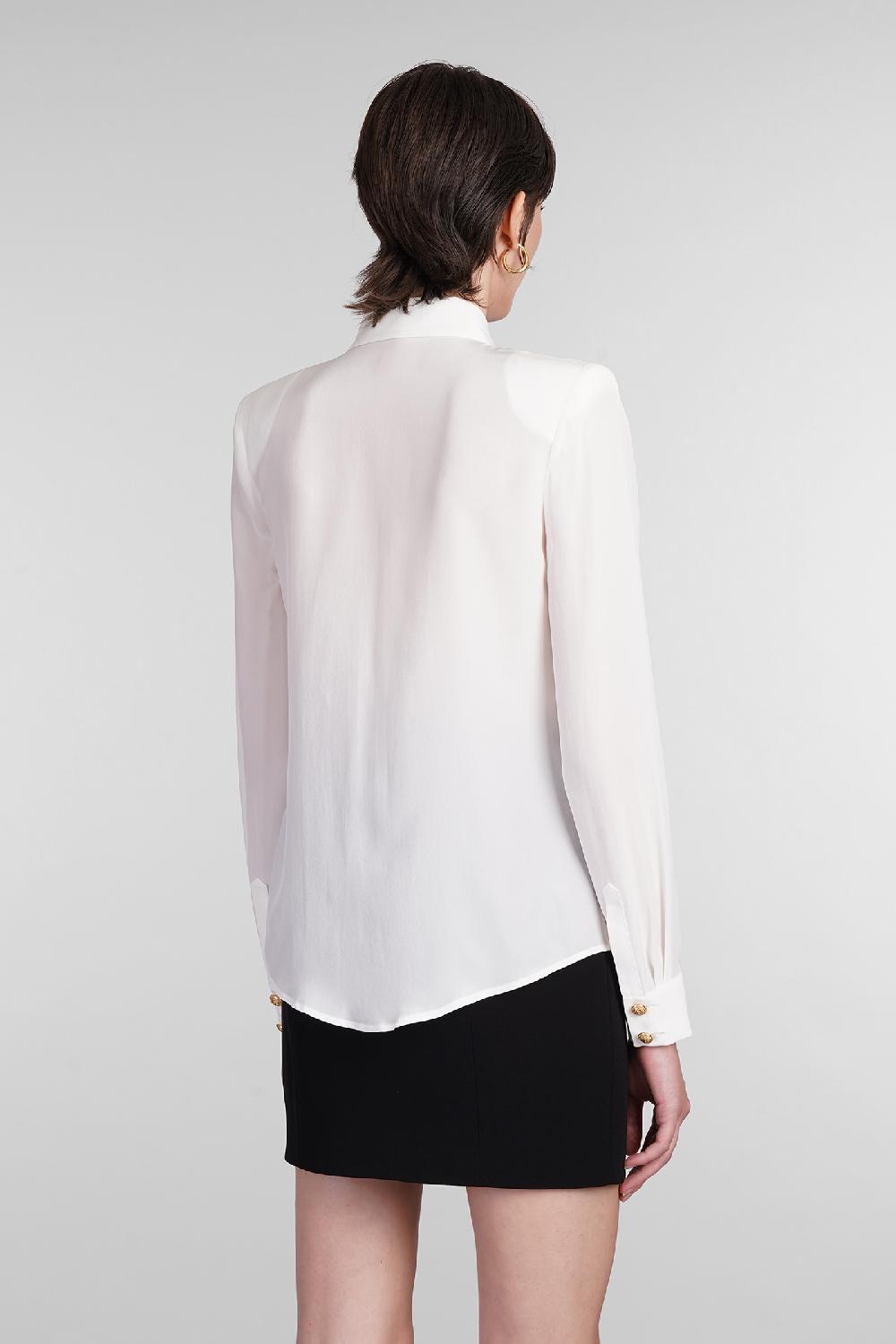 Deliberti Balmain Camicia in seta bianca cod. 381459 - Deliberti The Luxury Shopping Offerte
