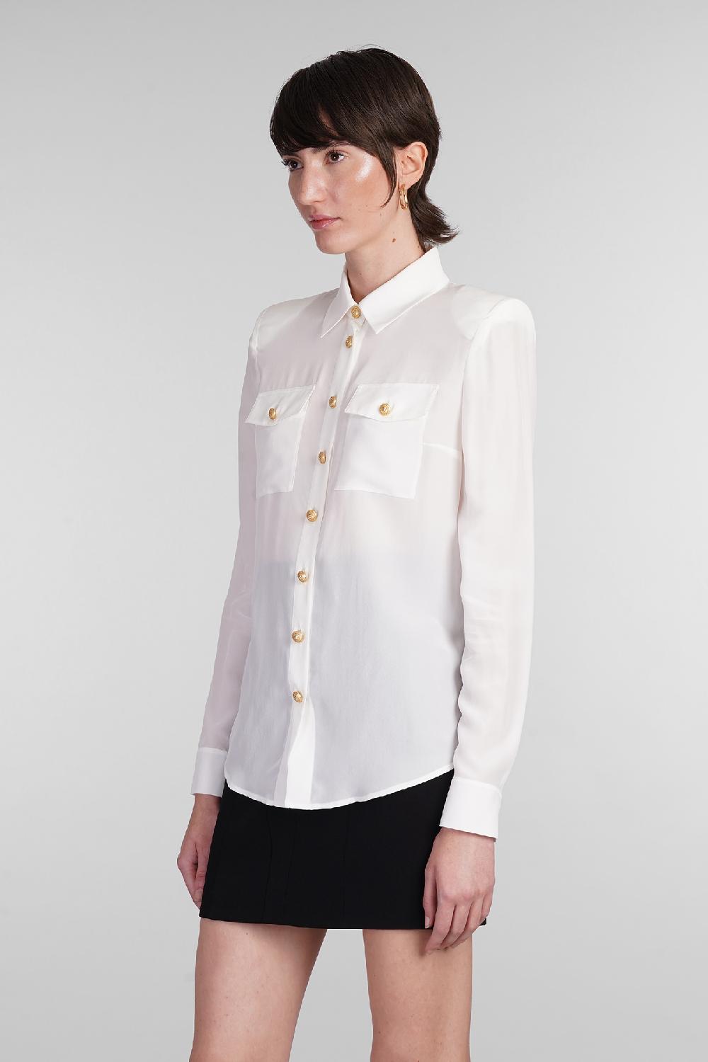 Deliberti Balmain Camicia in seta bianca cod. 381459 - Deliberti The Luxury Shopping Offerte