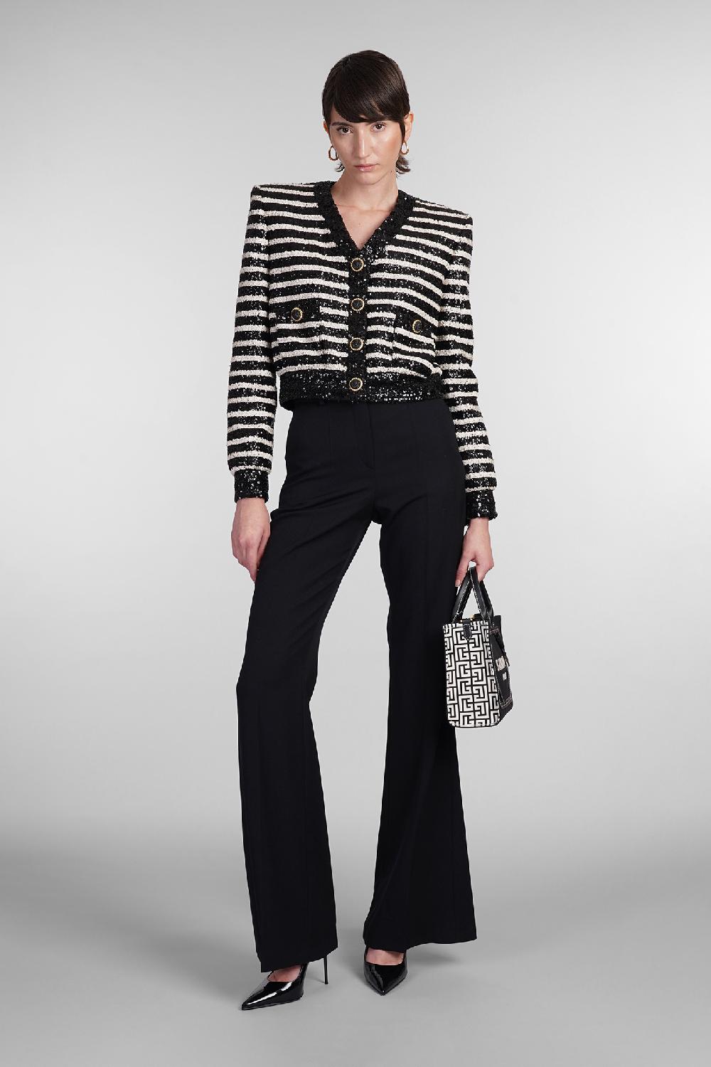 Deliberti Balmain Cardigan in poliestere nero cod. 403033 - Deliberti The Luxury Shopping Vendita Economica
