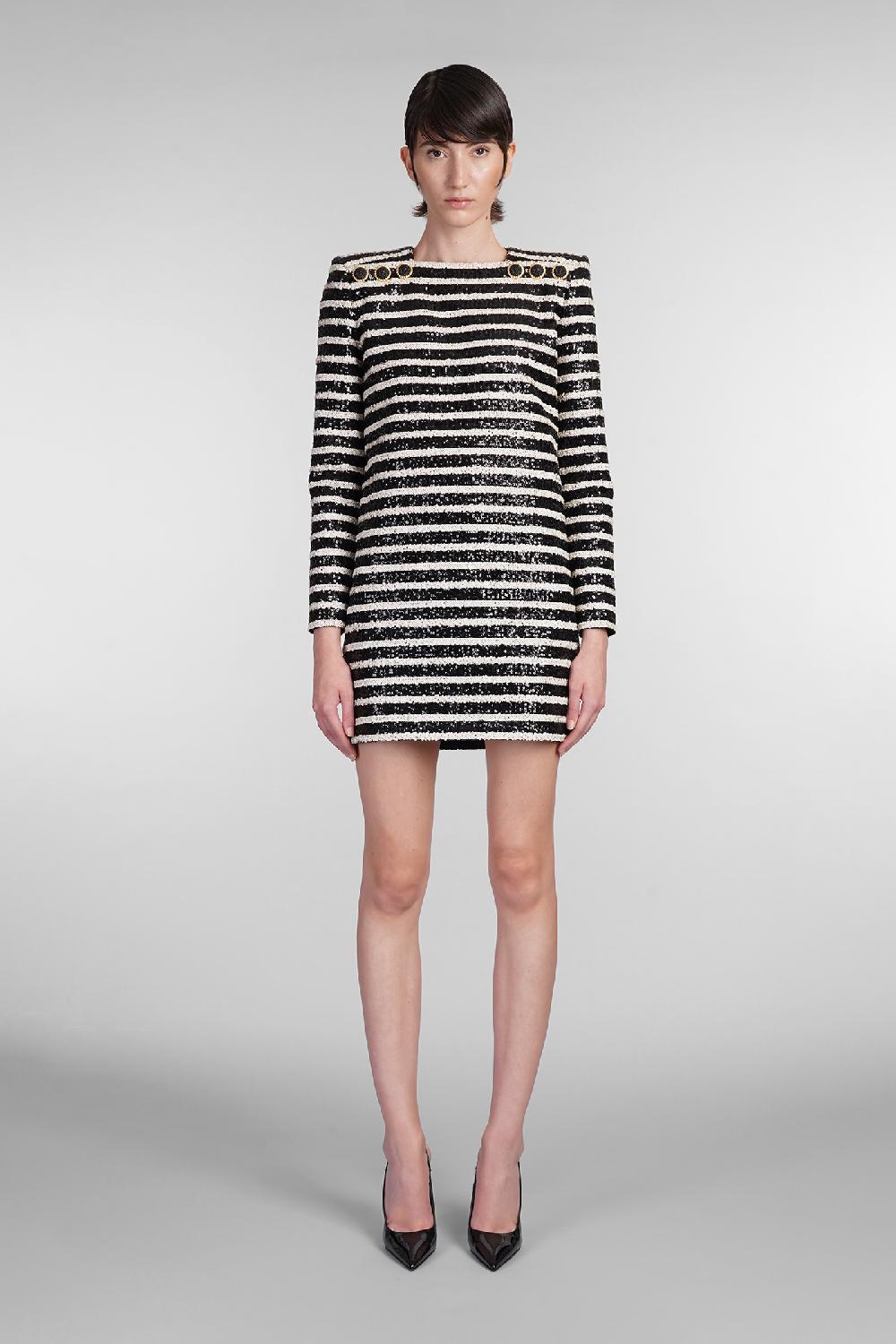 Deliberti Balmain Abito in poliestere nero cod. 403040 - Deliberti The Luxury Shopping