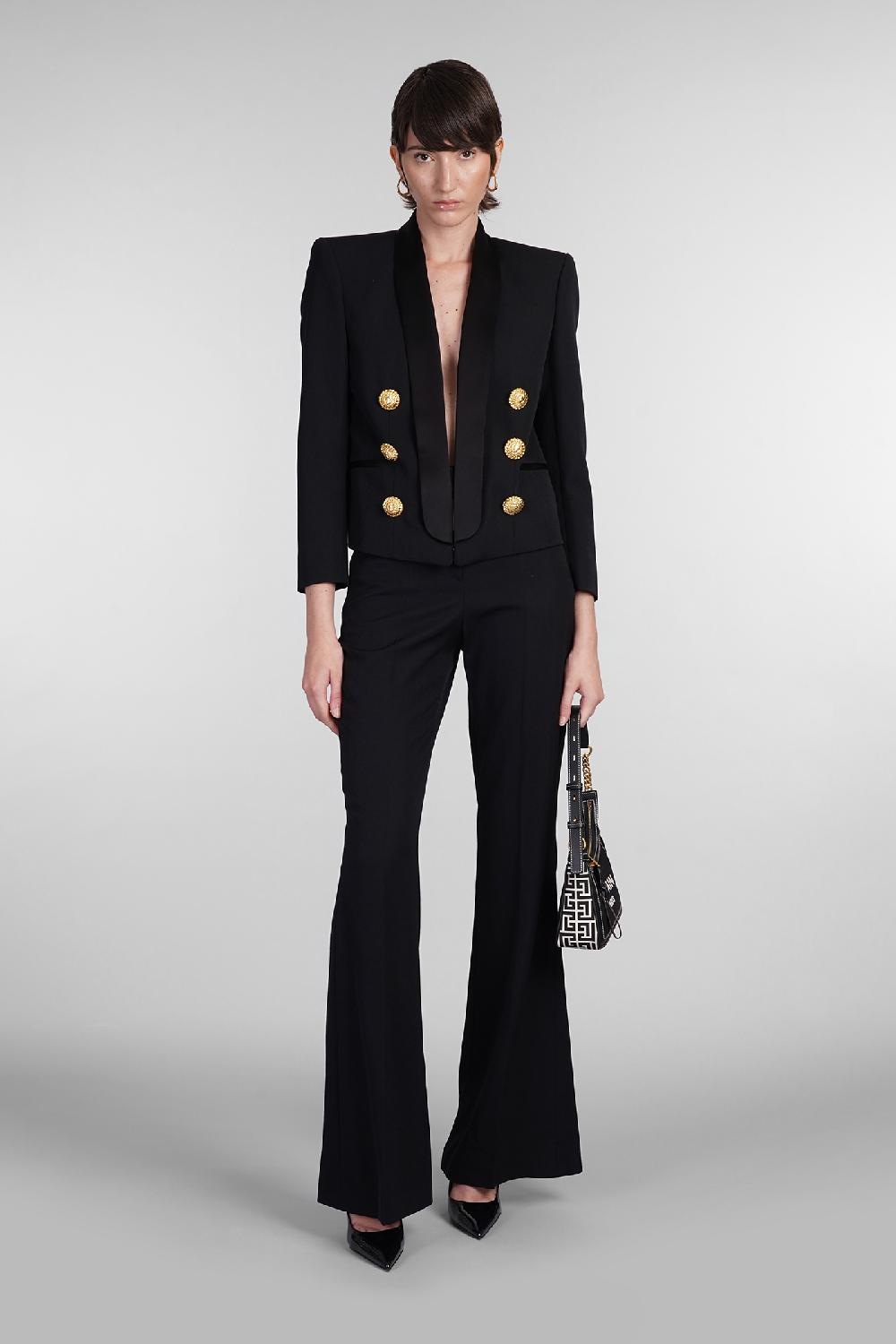 Deliberti Balmain Blazer in lana nera cod. 403042 - Deliberti The Luxury Shopping Italy