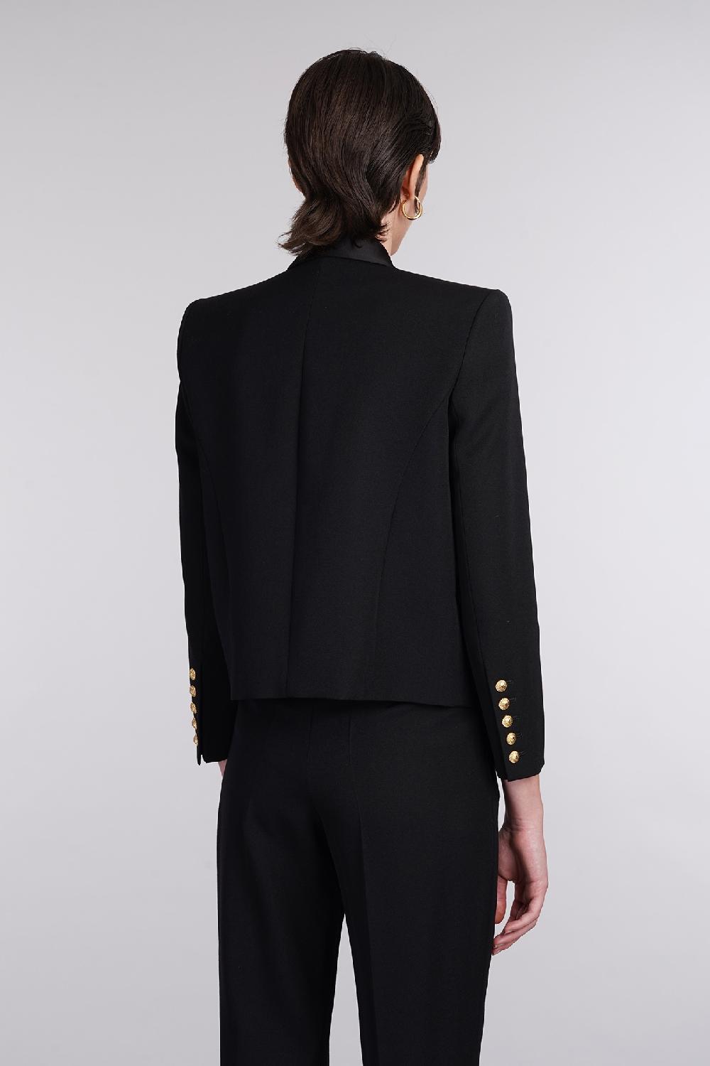 Deliberti Balmain Blazer in lana nera cod. 403042 - Deliberti The Luxury Shopping Italy