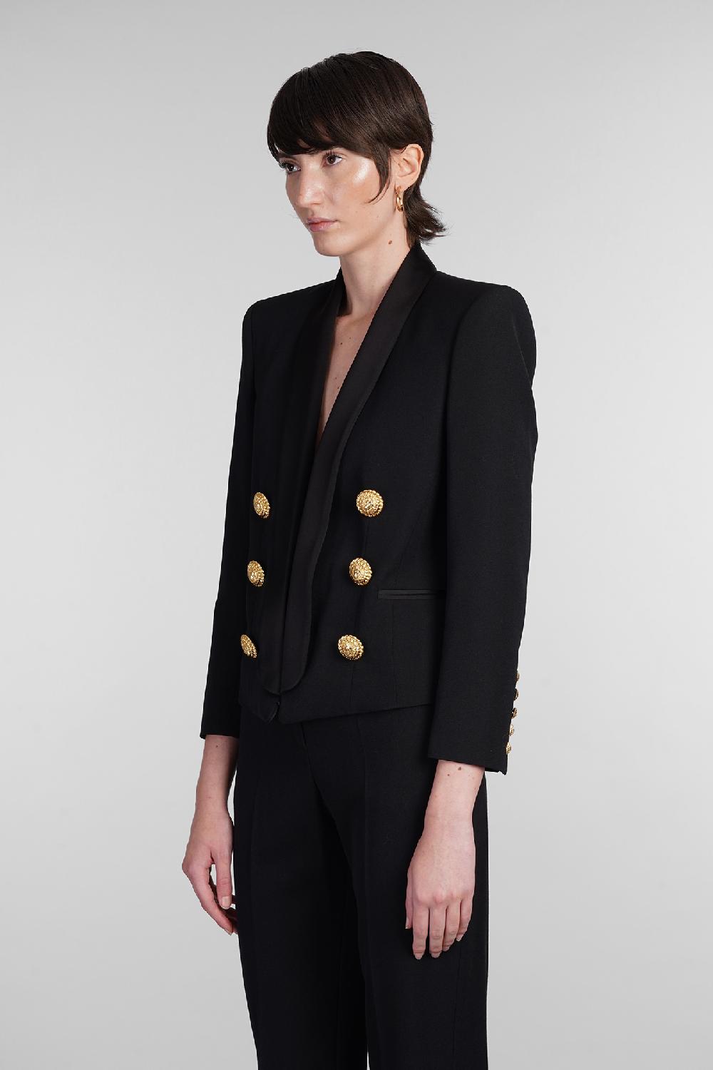 Deliberti Balmain Blazer in lana nera cod. 403042 - Deliberti The Luxury Shopping Italy