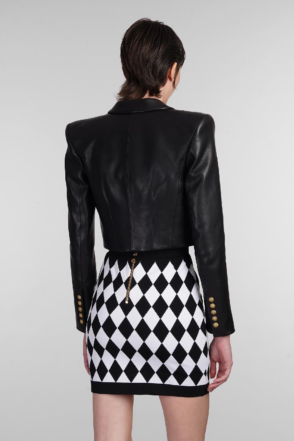 Deliberti Balmain Blazer in pelle nera cod. 403043 - Deliberti The Luxury Shopping Italia