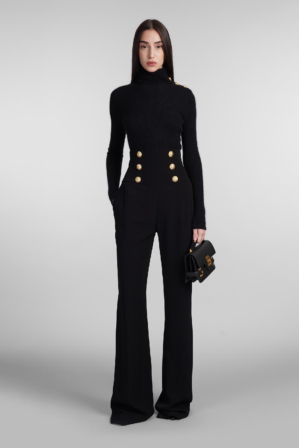 Deliberti Balmain Pantalone in viscosa nera cod. 406835 - Deliberti The Luxury Shopping Spedizione Gratuita