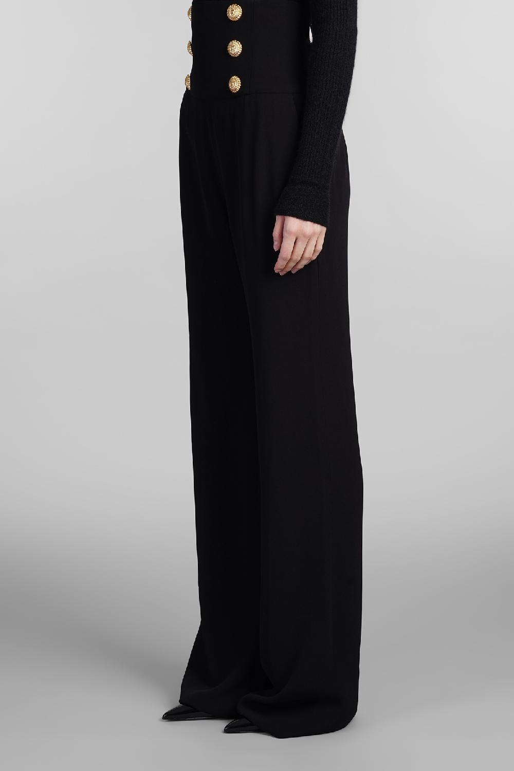 Deliberti Balmain Pantalone in viscosa nera cod. 406835 - Deliberti The Luxury Shopping Spedizione Gratuita