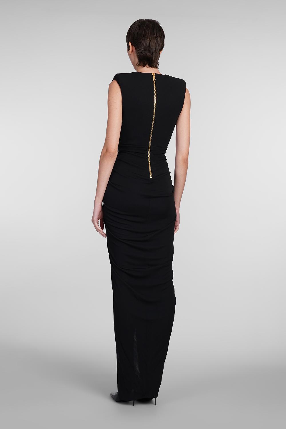 Deliberti Balmain Abito in viscosa nera cod. 406837 - Deliberti The Luxury Shopping Soddisfazione Garantita
