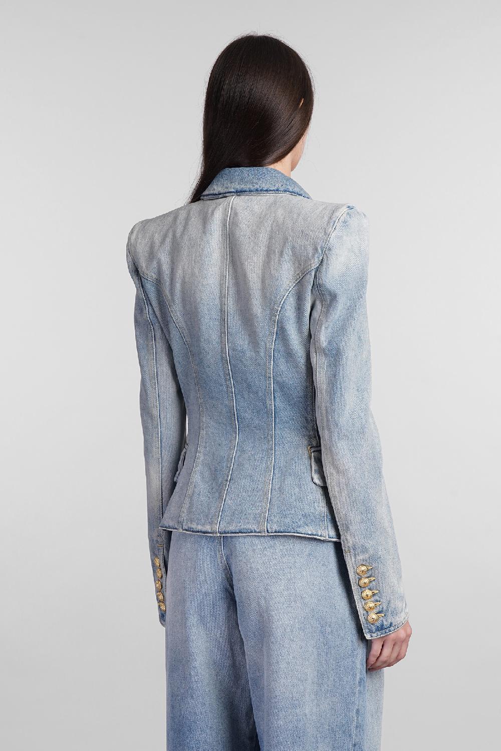 Deliberti Balmain Blazer in cotone blu cod. 406840 - Deliberti The Luxury Shopping Acquista Ora