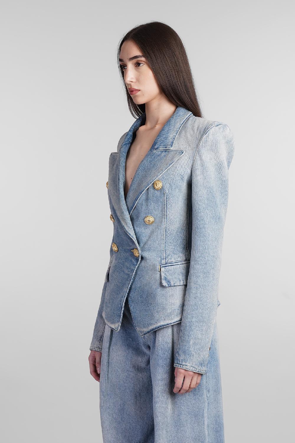 Deliberti Balmain Blazer in cotone blu cod. 406840 - Deliberti The Luxury Shopping Acquista Ora