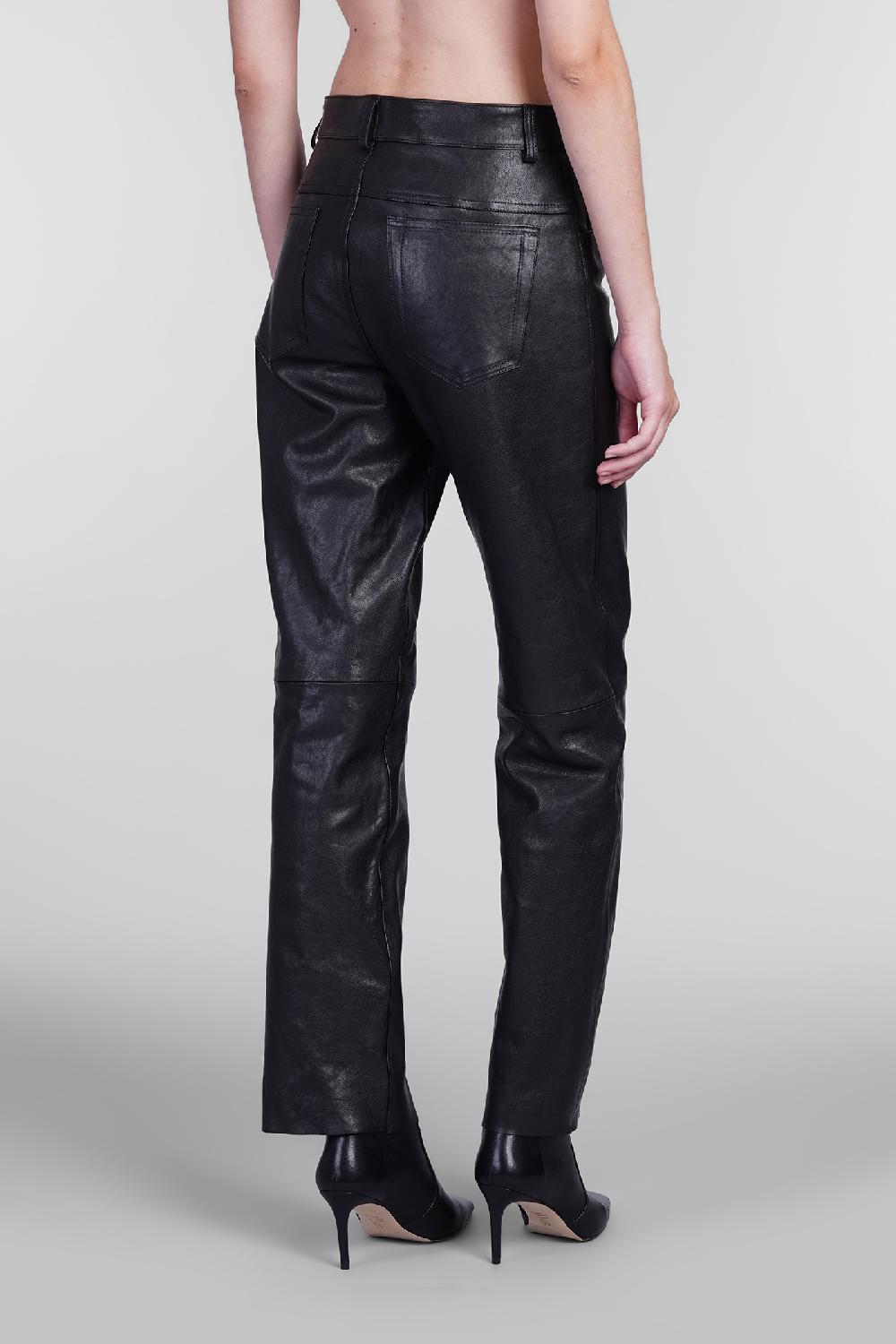 Deliberti Blumarine Pantalone in pelle nera cod. 405284 - Deliberti The Luxury Shopping Consegna Veloce