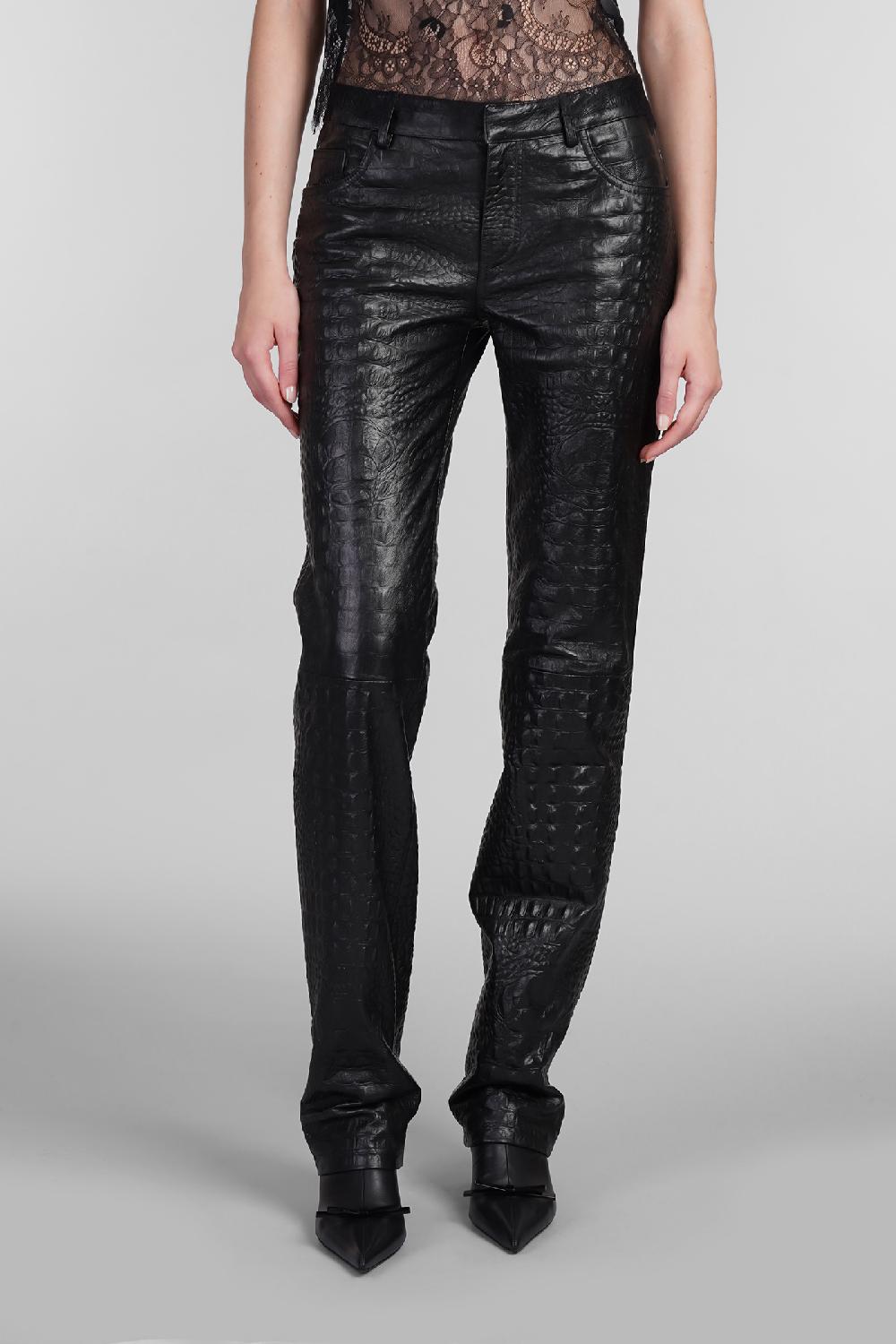 Deliberti Blumarine Pantalone in pelle nera cod. 403540 - Deliberti The Luxury Shopping