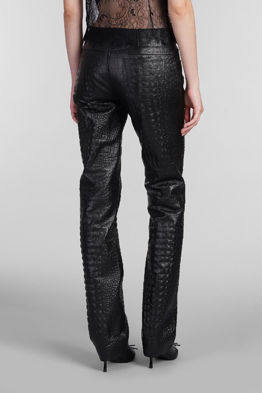 Deliberti Blumarine Pantalone in pelle nera cod. 403540 - Deliberti The Luxury Shopping Fino Al -60%