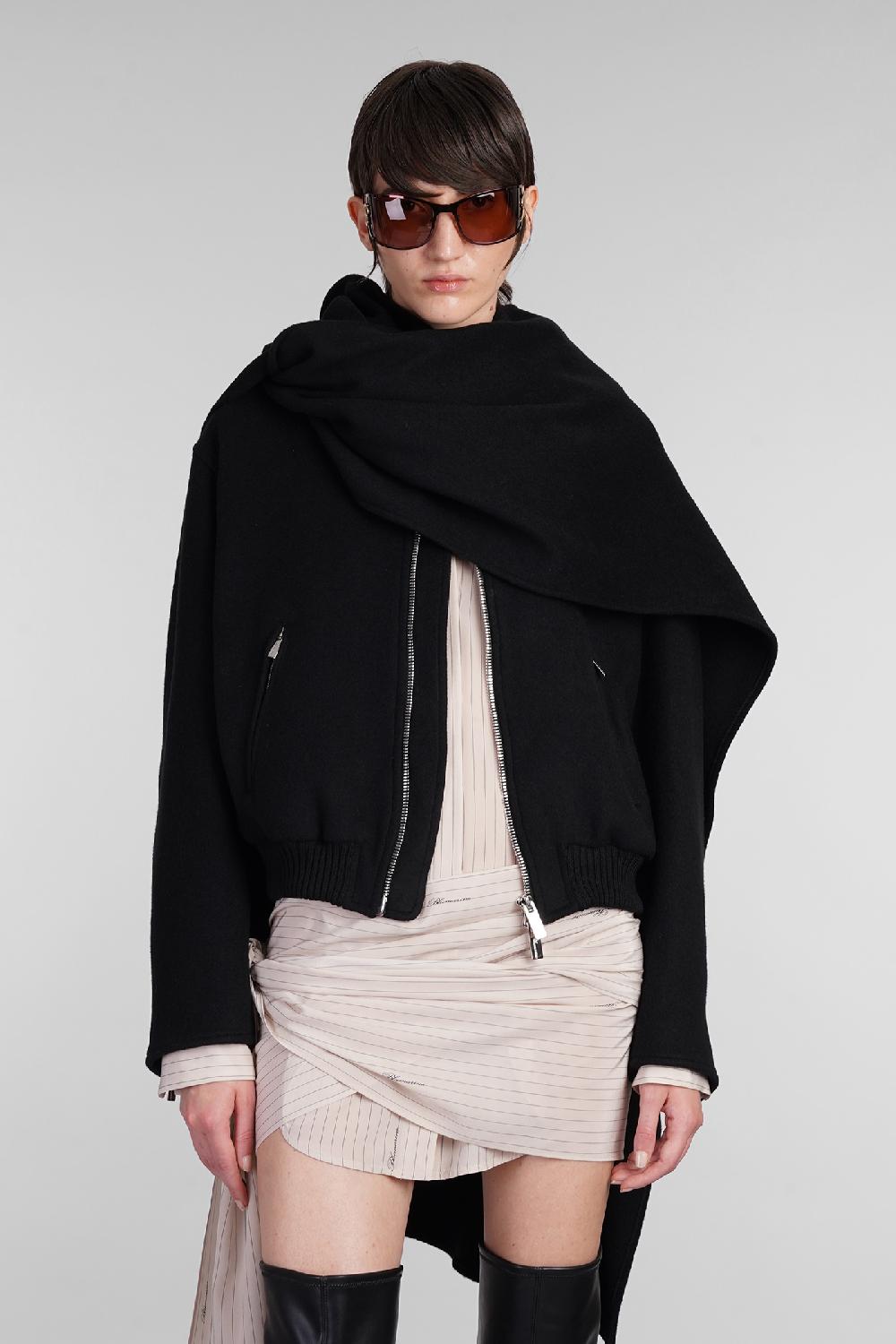 Deliberti Blumarine Bomber in lana nera cod. 403544 - Deliberti The Luxury Shopping