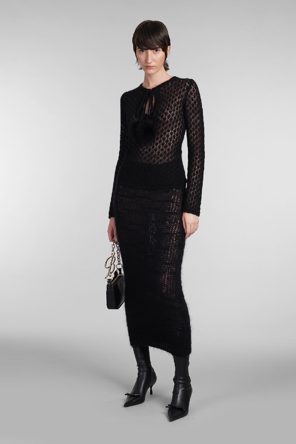 Deliberti Blumarine Gonna in lana nera cod. 403550 - Deliberti The Luxury Shopping Fornitura limitata