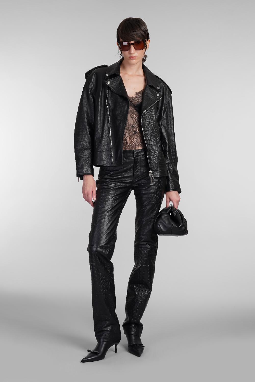 Deliberti Blumarine Giacca biker in pelle nera cod. 403541 - Deliberti The Luxury Shopping Saldi