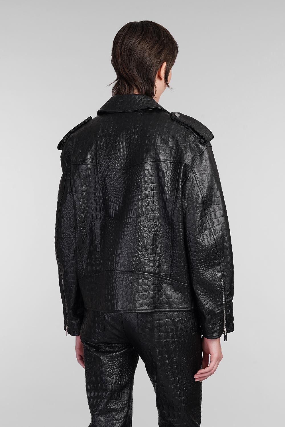Deliberti Blumarine Giacca biker in pelle nera cod. 403541 - Deliberti The Luxury Shopping Saldi