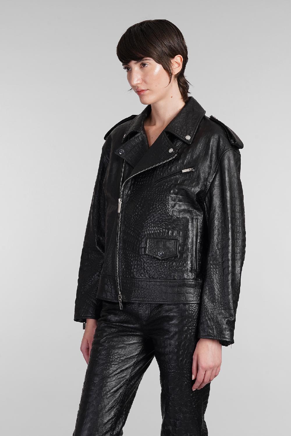 Deliberti Blumarine Giacca biker in pelle nera cod. 403541 - Deliberti The Luxury Shopping Saldi