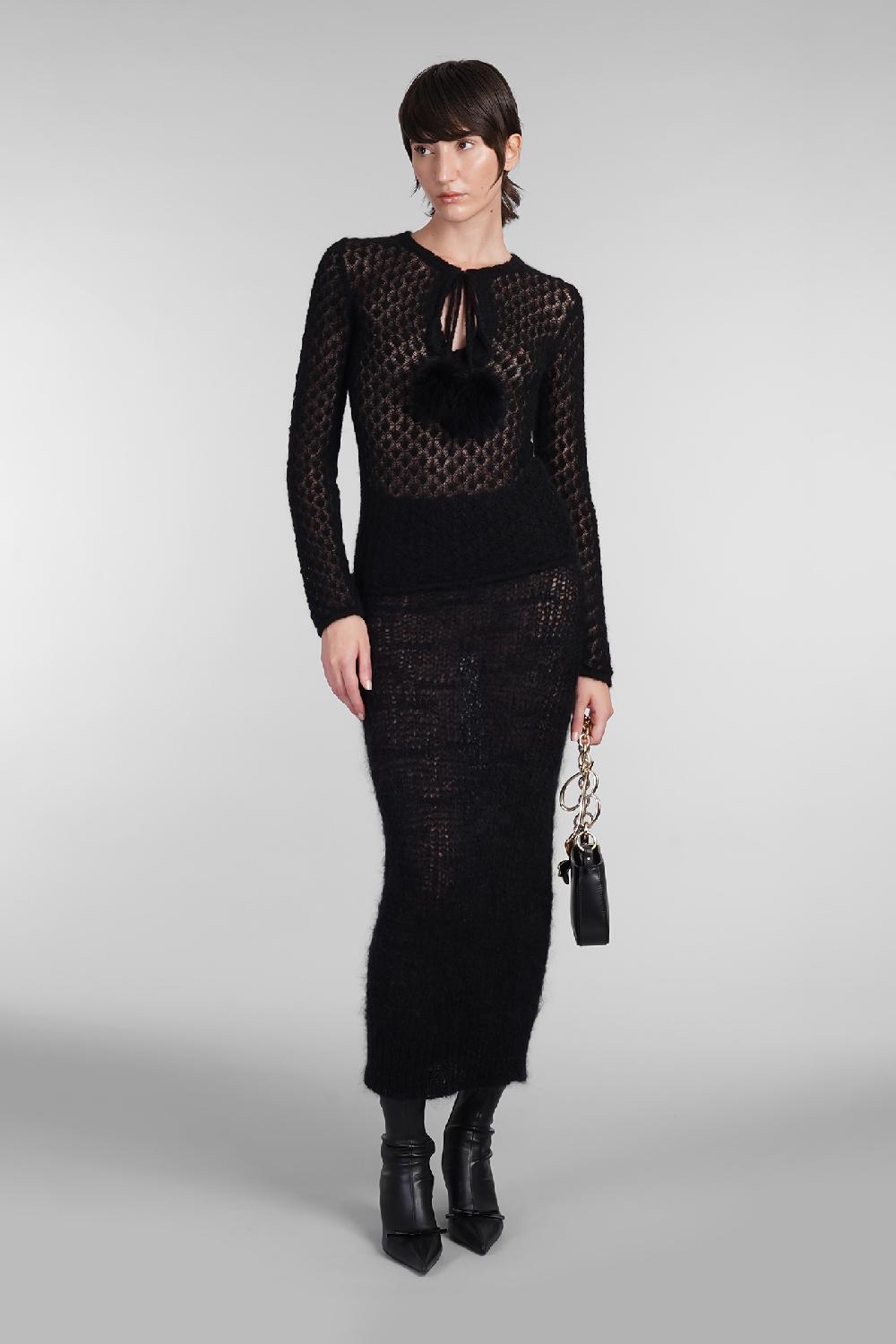 Deliberti Blumarine Maglia in poliammide nera cod. 403557 - Deliberti The Luxury Shopping Vendita Calda