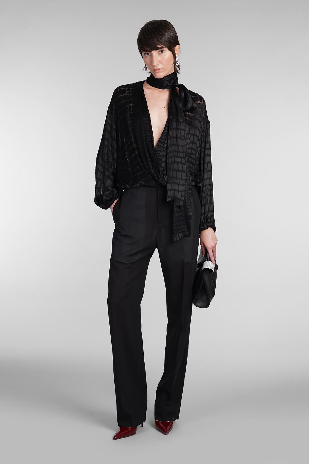 Deliberti Blumarine Pantalone in lana nera cod. 403558 - Deliberti The Luxury Shopping Vendite Flash