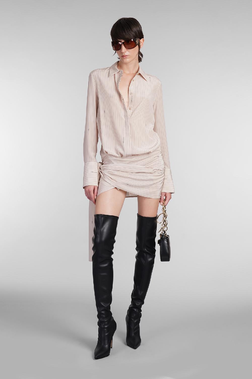 Deliberti Blumarine Abito in seta beige cod. 403547 - Deliberti The Luxury Shopping Italia