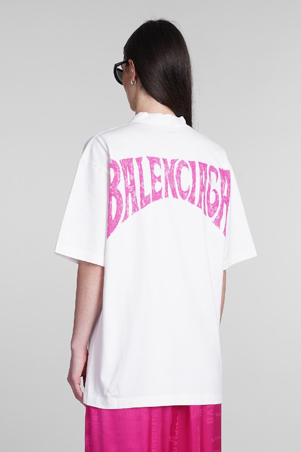 Deliberti Balenciaga T-shirt in cotone bianco cod. 394992 - Deliberti The Luxury Shopping Negozi Online