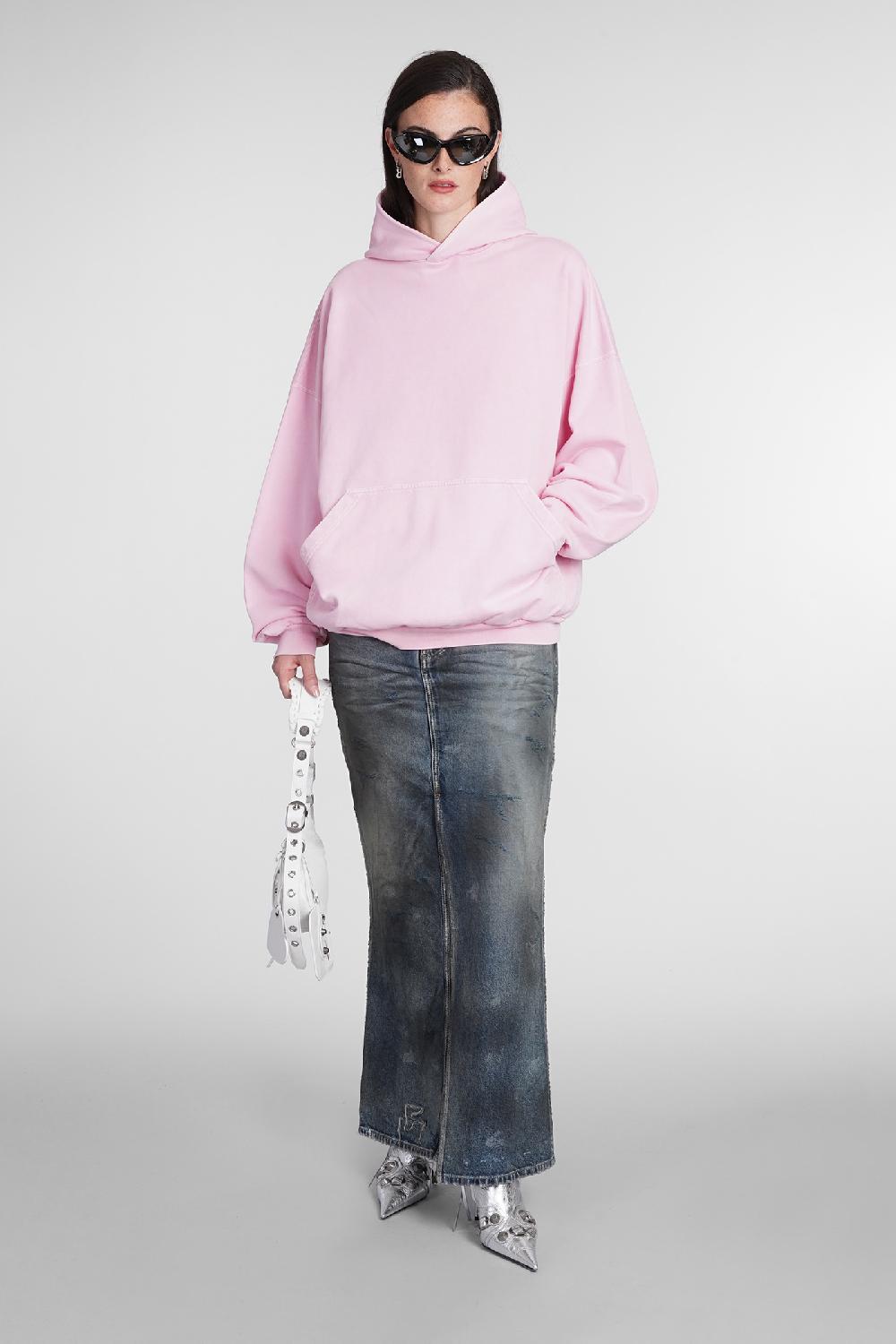 Deliberti Balenciaga Felpa in cotone rosa cod. 386201 - Deliberti The Luxury Shopping Consegna Veloce