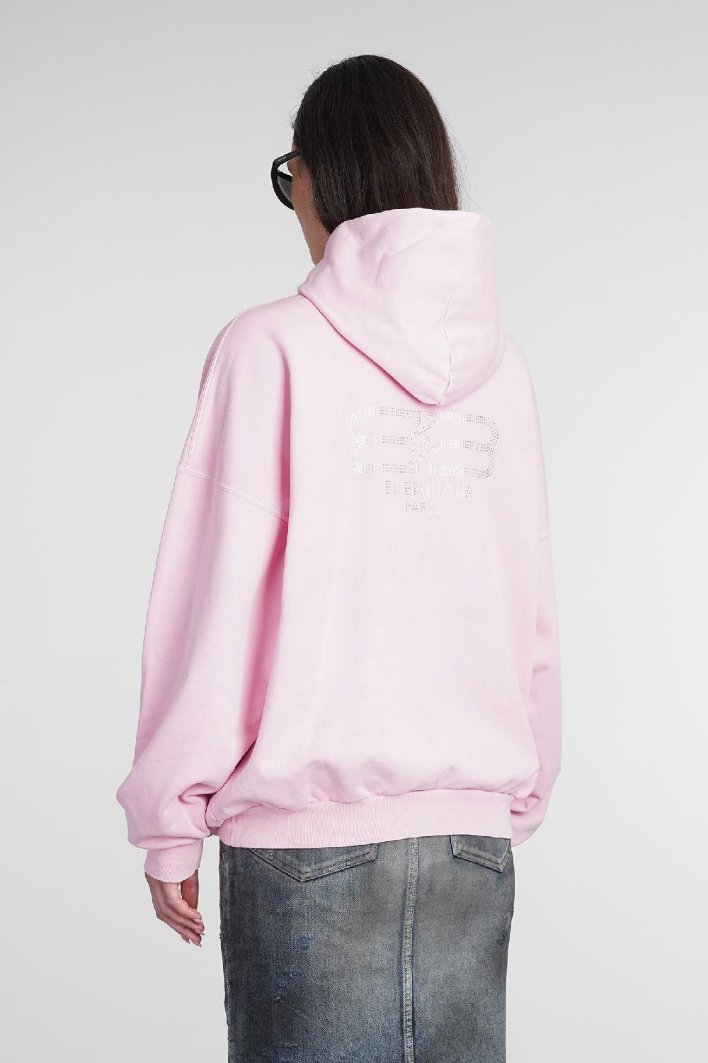 Deliberti Balenciaga Felpa in cotone rosa cod. 386201 - Deliberti The Luxury Shopping Consegna Veloce