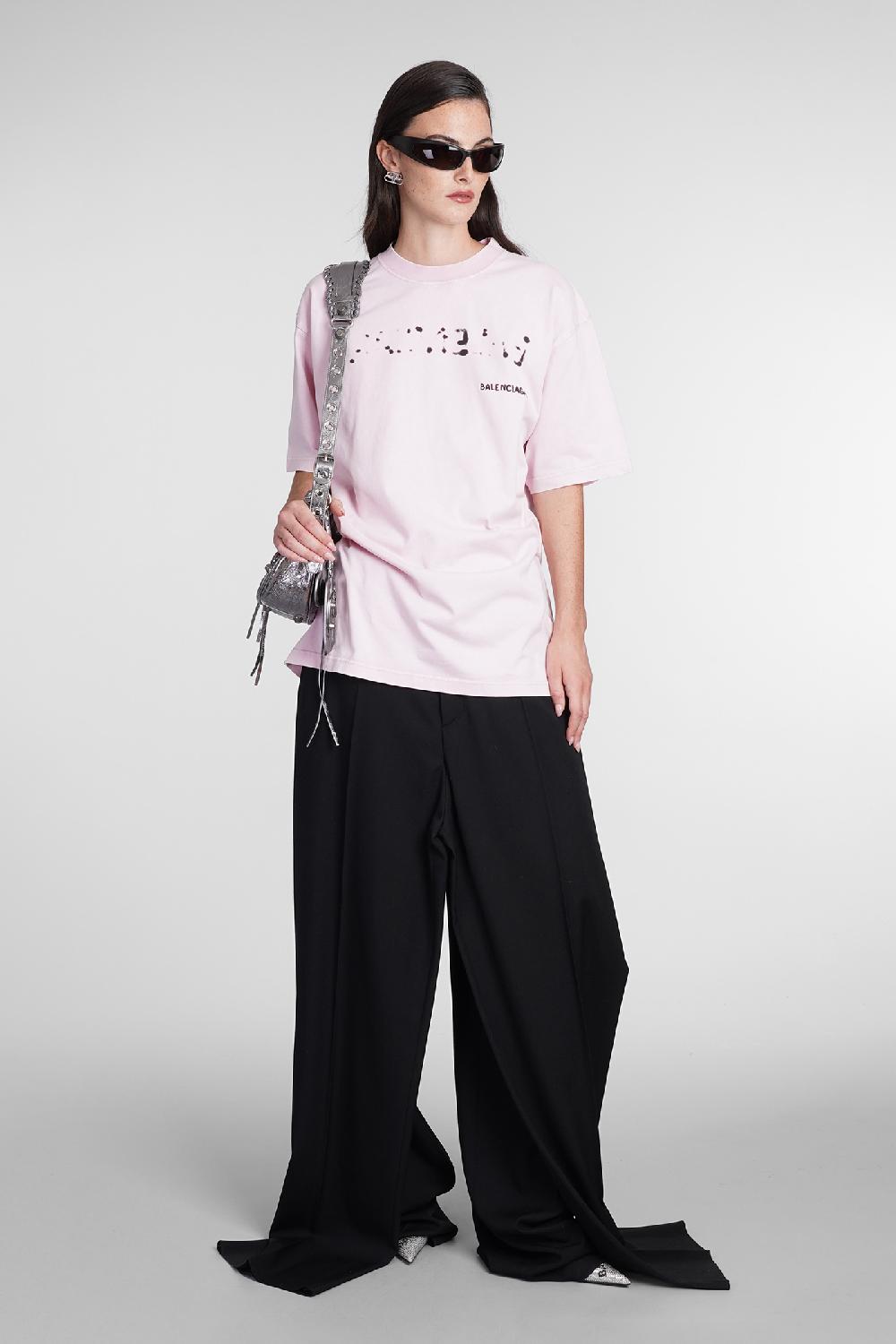 Deliberti Balenciaga T-shirt in cotone rosa cod. 386200 - Deliberti The Luxury Shopping Promozione Limitata