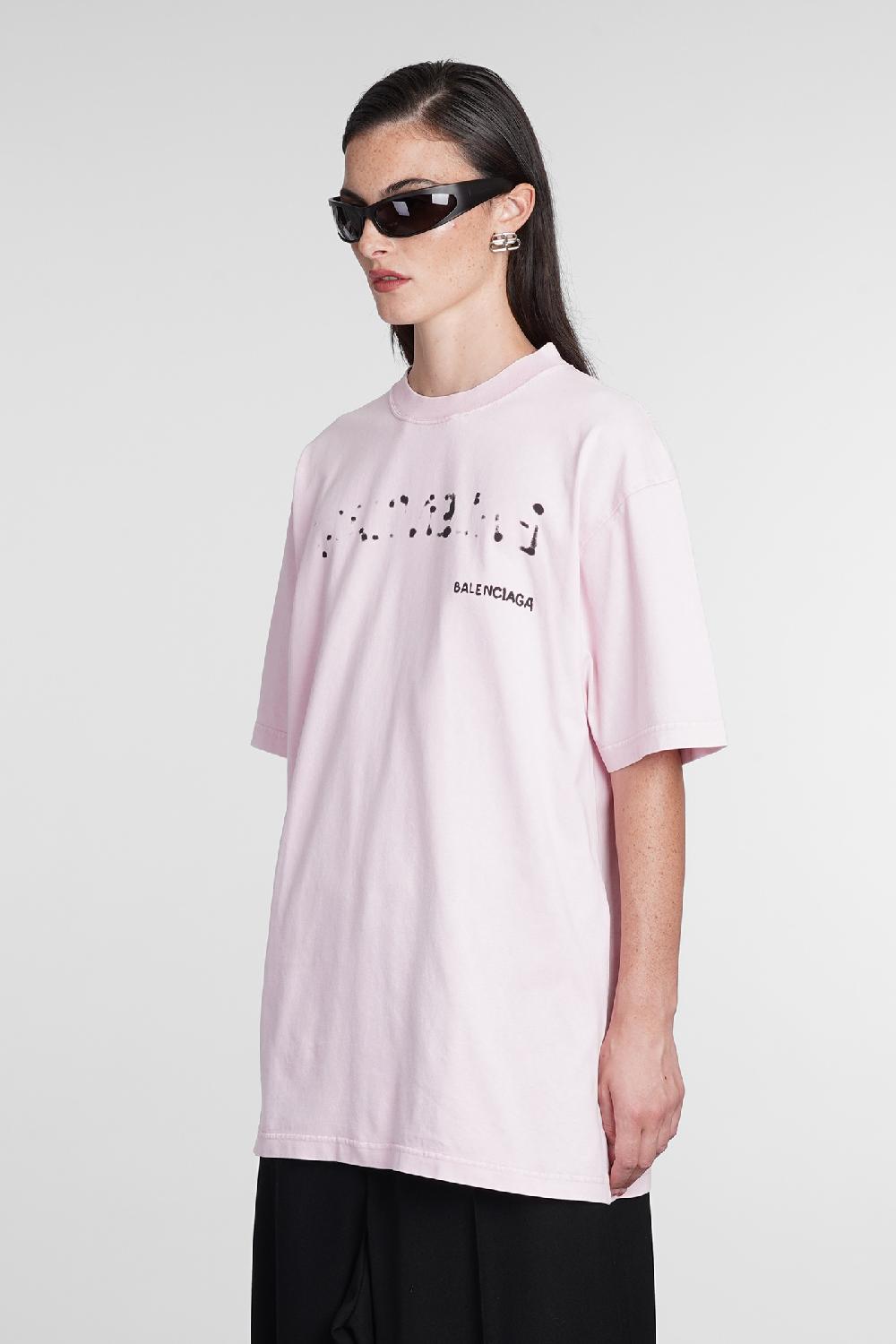 Deliberti Balenciaga T-shirt in cotone rosa cod. 386200 - Deliberti The Luxury Shopping Promozione Limitata