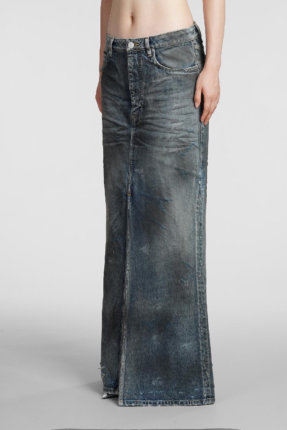 Deliberti Balenciaga Gonna in cotone blu cod. 383716 - Deliberti The Luxury Shopping Fino Al -60%