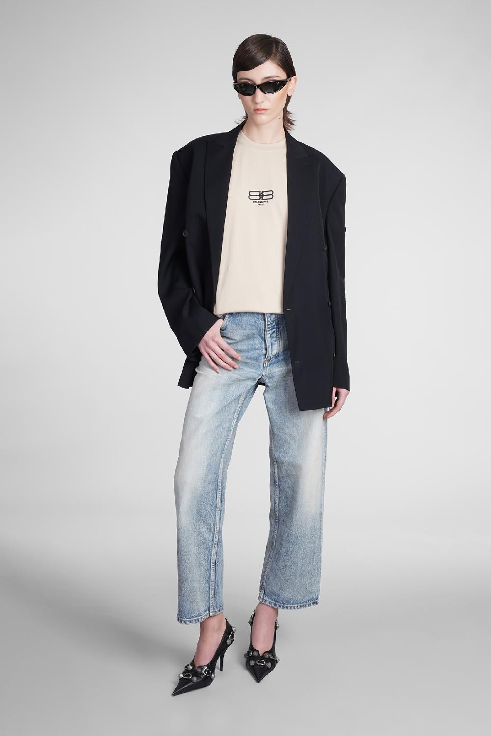 Deliberti Balenciaga T-shirt in cotone beige cod. 371692 - Deliberti The Luxury Shopping Prezzo Ridotto