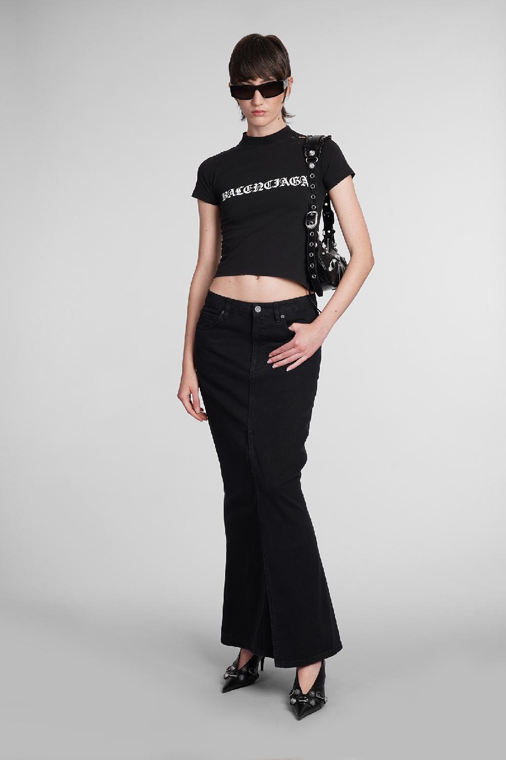 Deliberti Balenciaga T-shirt in cotone nero cod. 398909 - Deliberti The Luxury Shopping Convenienza