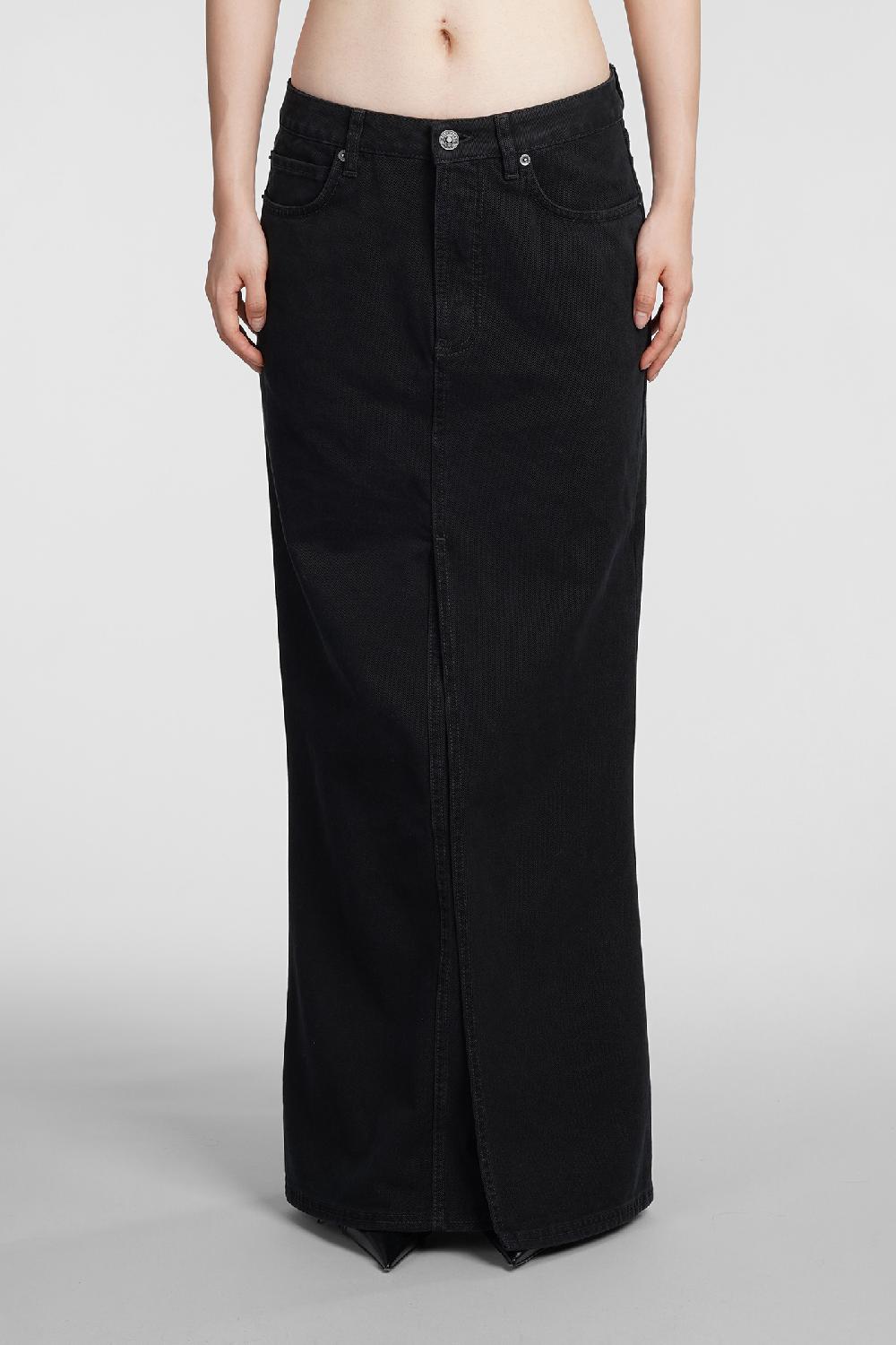 Deliberti Balenciaga Gonna in cotone nero cod. 383720 - Deliberti The Luxury Shopping