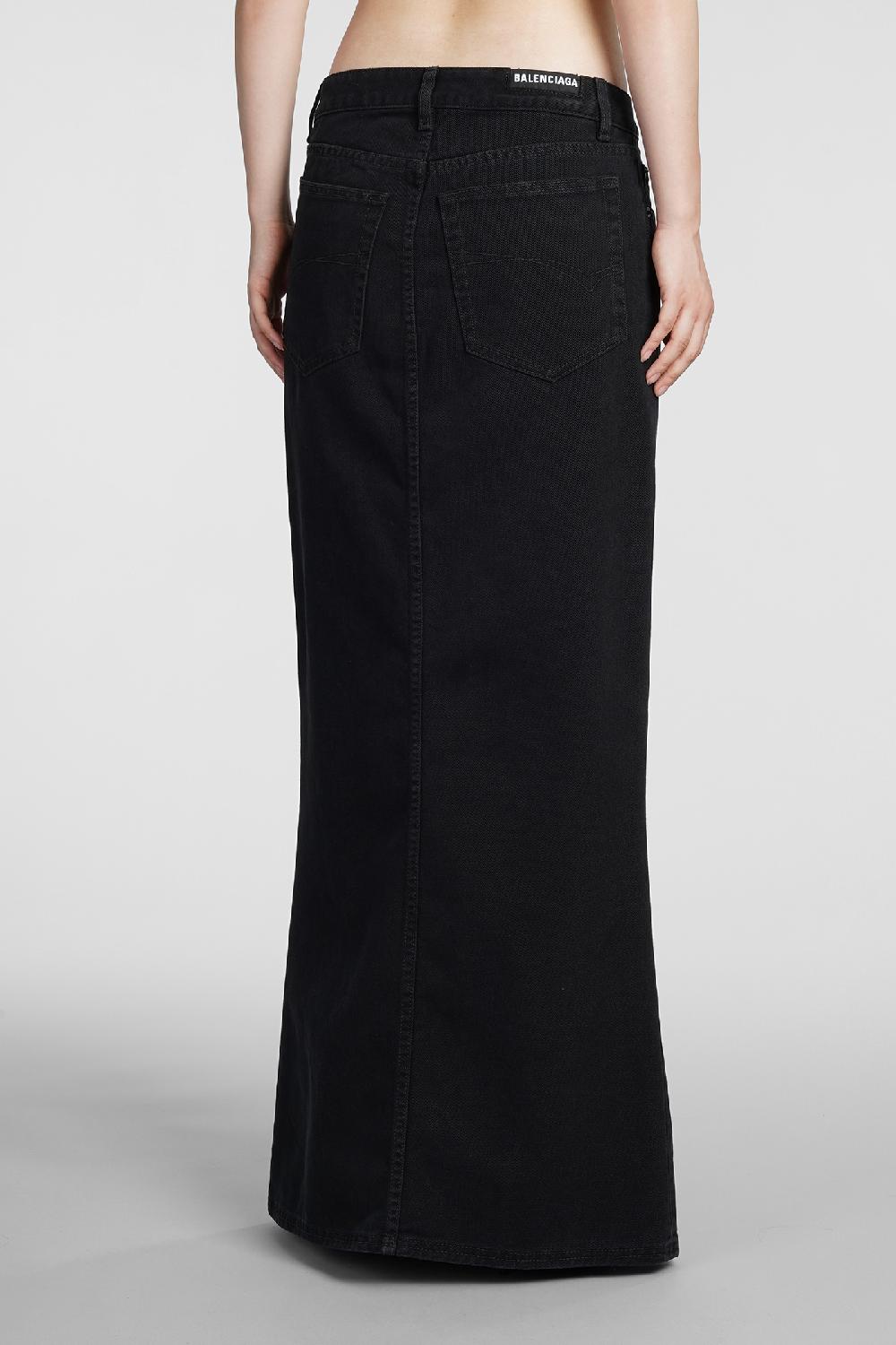 Deliberti Balenciaga Gonna in cotone nero cod. 383720 - Deliberti The Luxury Shopping Novità